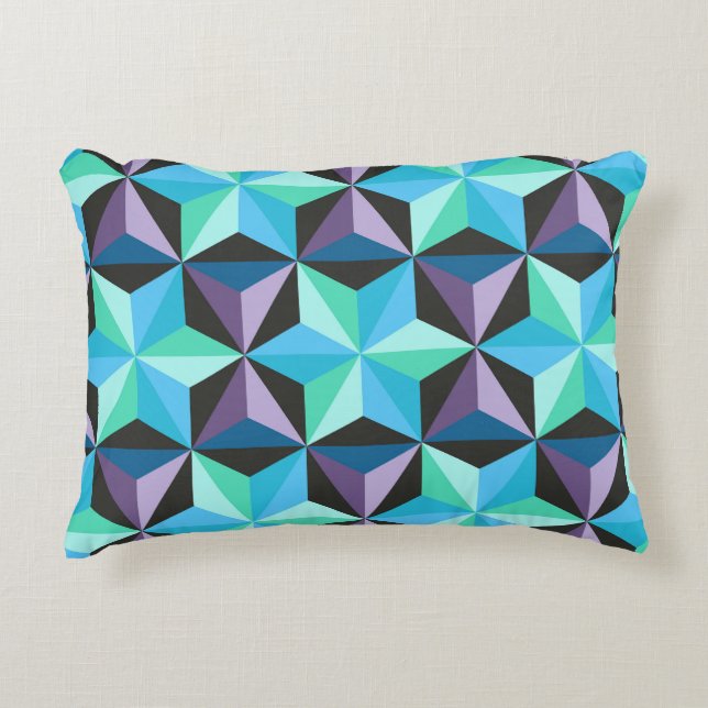 Almofada Decorativa Patches Geométricas de Estrelas Abstrato (Frente)