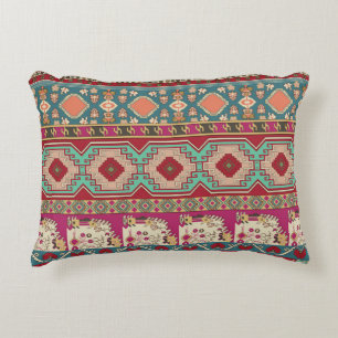 Almofada Decorativa Patchwork geométrica colorida do Damask Floral