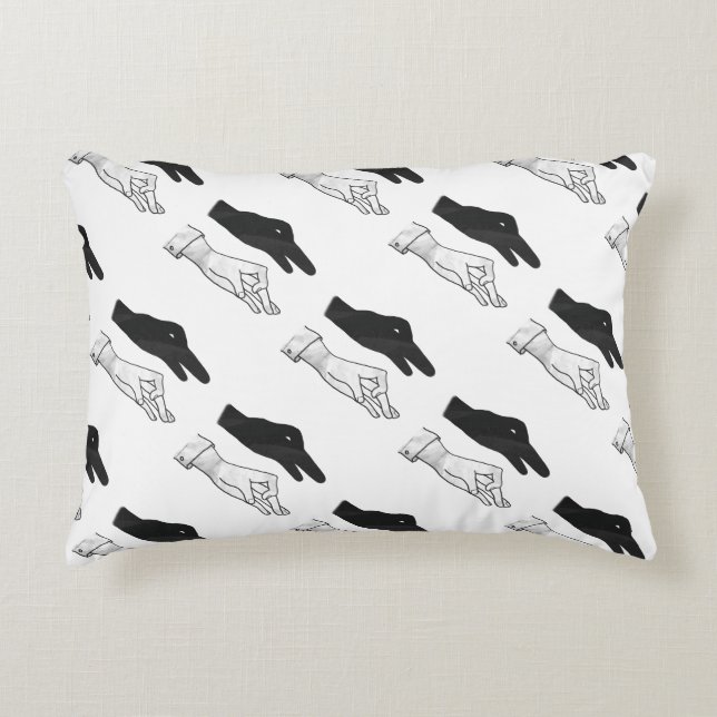 Almofada Decorativa Pato Silhouette Mão (Frente)