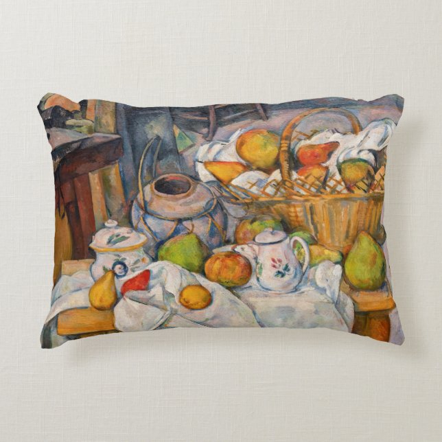 Almofada Decorativa Paul Cezanne - Natureza Morta com Cesta (Frente)