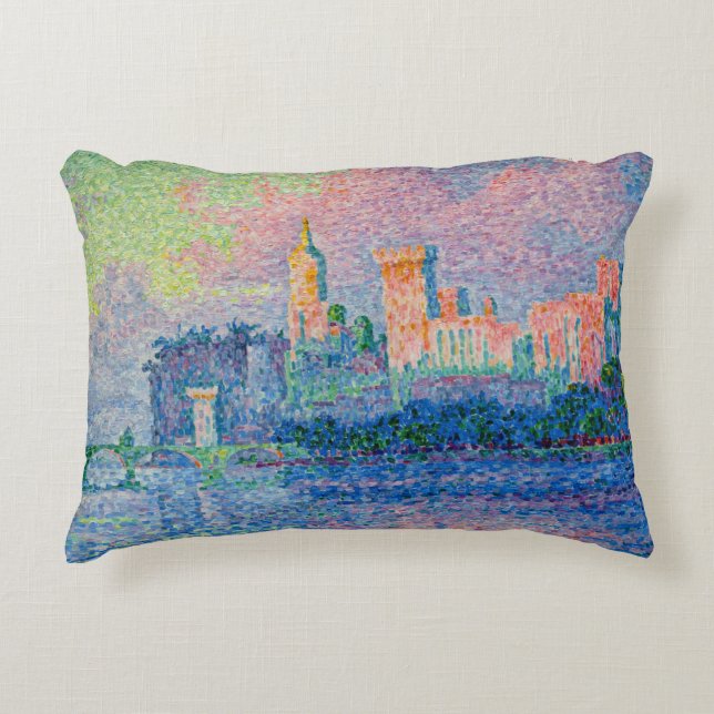 Almofada Decorativa Paul Signac - O Palácio Papal, Avinhão (Frente)
