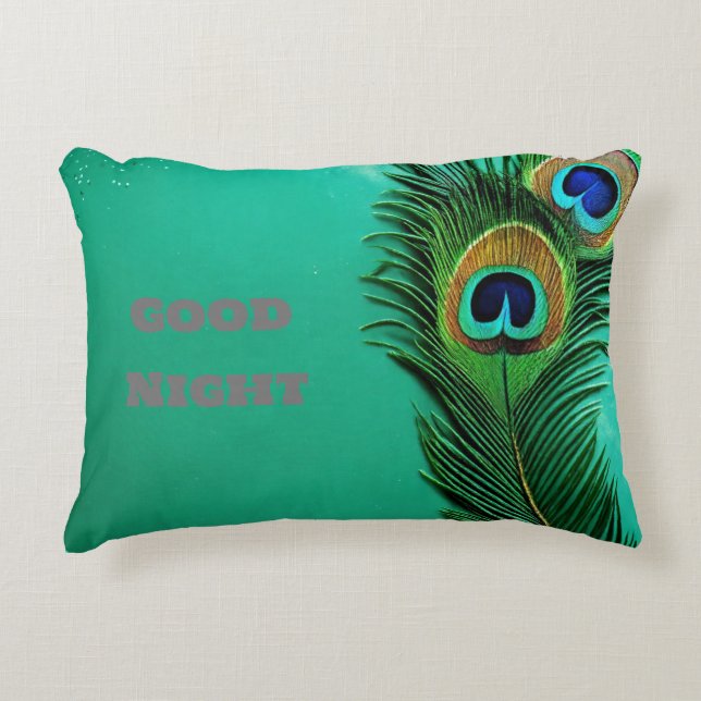Almofada Decorativa Pavão boa noite (Frente)