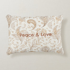 Almofada Decorativa Paz Amor Boêmio Hippie Anos Sessenta Paisley