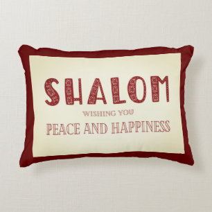 Almofada Decorativa Paz E Felicidade SHALOM