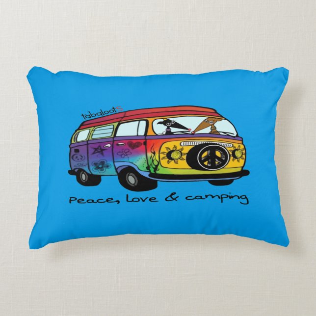 Almofada Decorativa Peaceloveandcamping Cojín Decorativo (Frente)