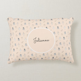 Almofada Decorativa Peach Ballerina e Flores