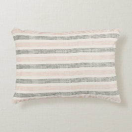Almofada Decorativa Peach Sage Verde Minimalista Listra Boho