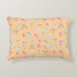 Almofada Decorativa Peach teddy nursey pillow