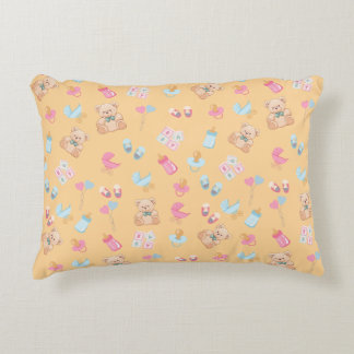 Almofada Decorativa Peach teddy nursey pillow