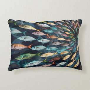 Almofada Decorativa Pedaço bonito de peixe colorido