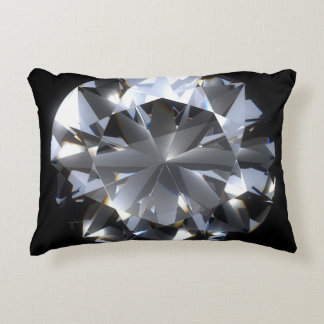 Almofada Decorativa Pedra de diamante: faísca do espaço negro.