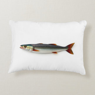 Almofada Decorativa Peixe snoek em um fundo branco simples