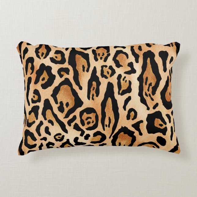 Almofada Decorativa Pele-Leopardo: Padrão Sem-Olho Eterno (Frente)