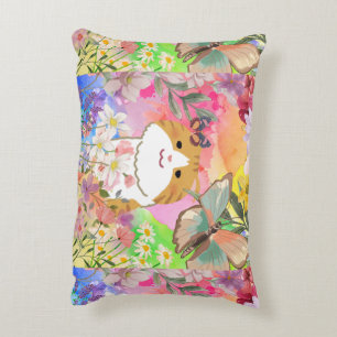 Almofada Decorativa Pele real, eu sou florescente - Gato Gato Frio