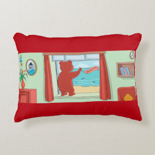 Almofada Decorativa Pensando no seu Urso de Teddy Sentido seu Travesse