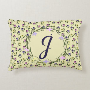 Almofada Decorativa Penseiras Bonito Rosa Roxo e Amarelo