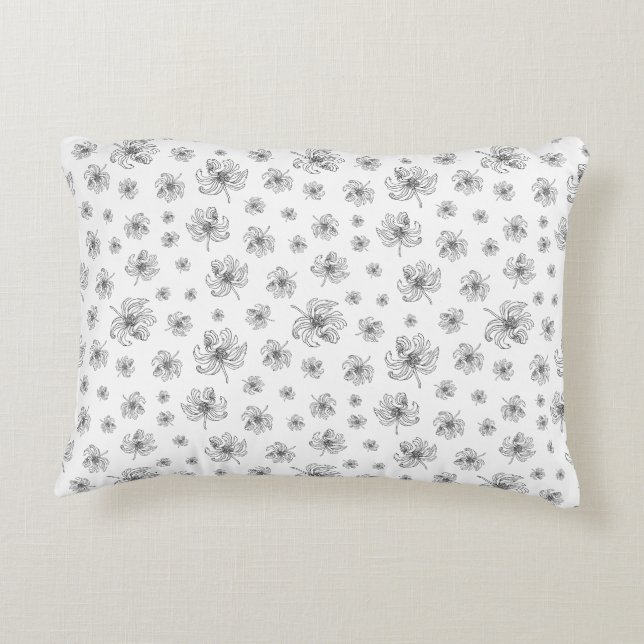 Almofada Decorativa Peônias gráficas. (Verso)