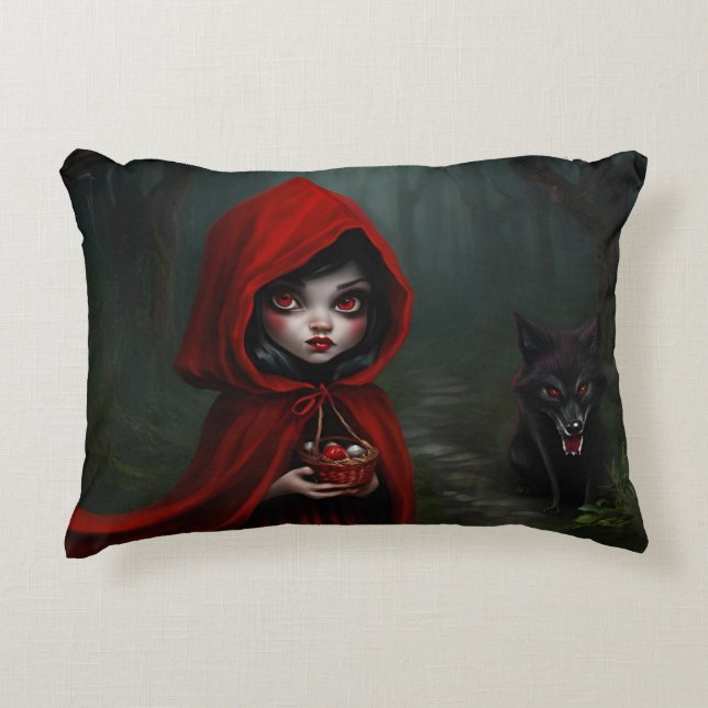 Almofada Decorativa Pequena capota vermelha (Frente)