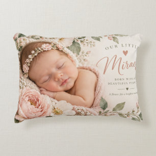 Almofada Decorativa Pequeno Bebê Floral Milagre