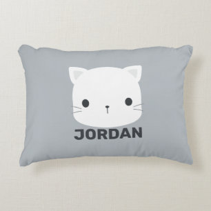 Almofada Decorativa Pequeno Gato Bonito com Nome Personalizado