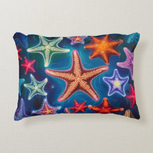 Almofada Decorativa Pequeno Starfish, bonito e colorido, no mar