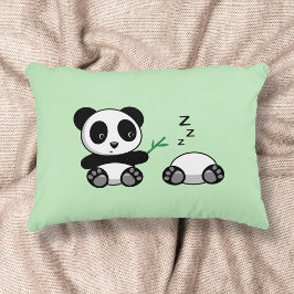 Almofada Decorativa Pequenos Pandas Bonitos em Verde