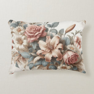 Almofada Decorativa Perfeição Floral Antiquada Clara
