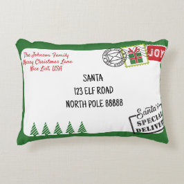 Almofada Decorativa Personalizar Papais noeis Verdes - Letra Natal