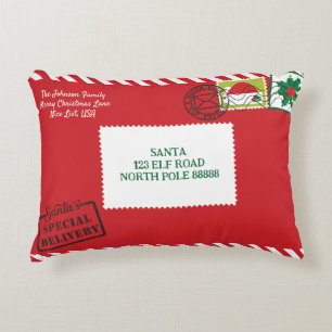 Almofada Decorativa Personalizar Papais noeis Vermelhos - Letra Natal