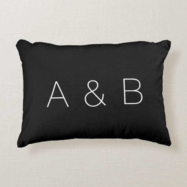 Almofada Decorativa Personalize, customize monograma inicial alfabeto (Frente)