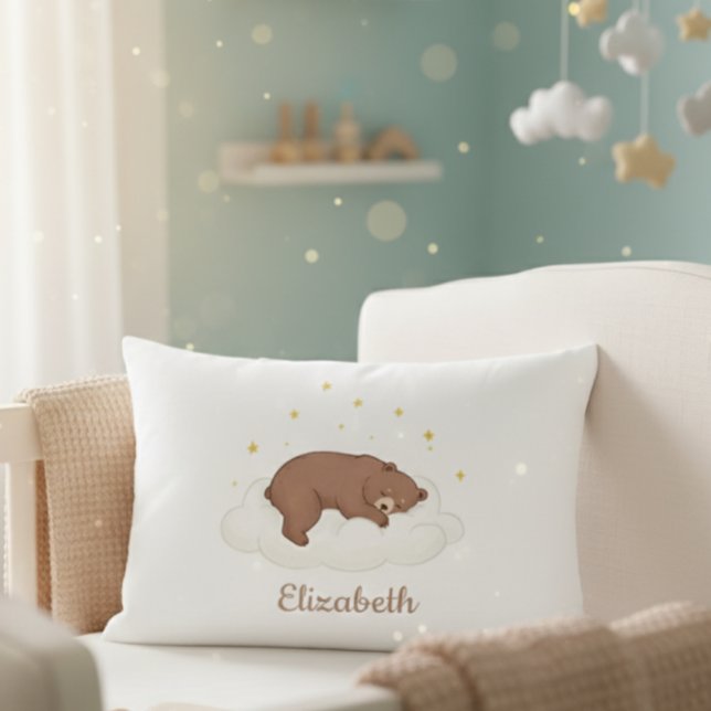 Almofada Decorativa Personalized Teddy Bear Pillow Cover - White  (Criador carregado)