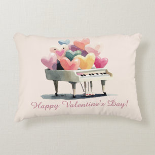 Almofada Decorativa Piano de Corações de Amor Dia dos Namorados