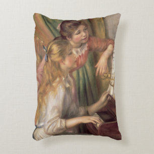 Almofada Decorativa Pierre raparigas de Renoir um no piano