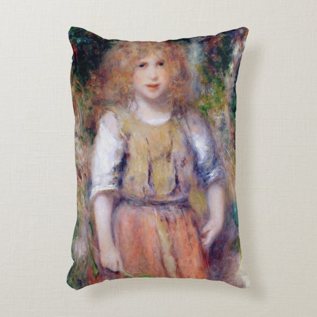Almofada Decorativa Pierre uma menina aciganada de Renoir | (Frente(Vertical))