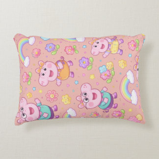 Almofada Decorativa Pig Pattern Throw Pillow | Kawaii Cartoon Animal 