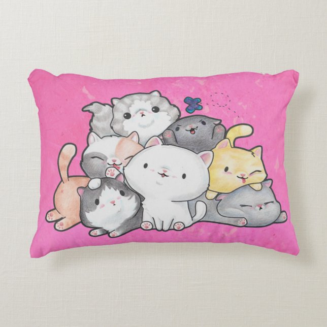 Almofada Decorativa Pilha de Kittens (Frente)