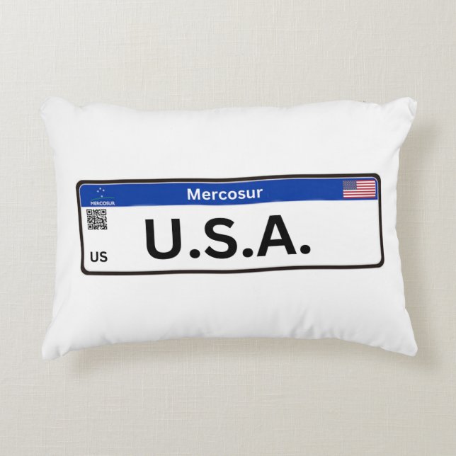 Almofada Decorativa Pillow USA Mercosur (Frente)