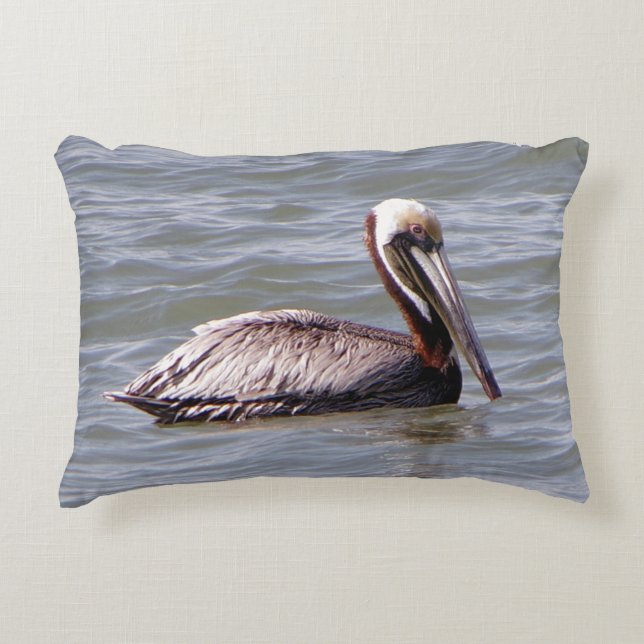 Almofada Decorativa Piloto acento Pelicano Castanho (Frente)