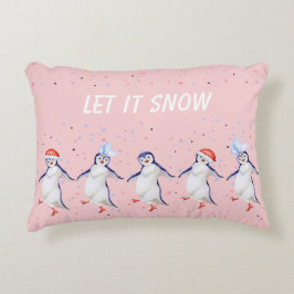 Almofada Decorativa Pílulas de Pinguins de Dança em Corte Natal