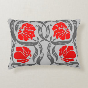 Almofada Decorativa Pimpernel de William Morris, cinzas de prata e