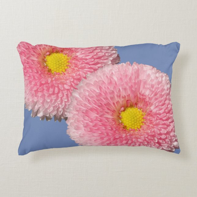 Almofada Decorativa Pink Daisy Flowy Accent Cushion (Frente)
