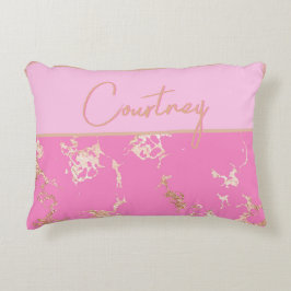 Almofada Decorativa Pink & Dourado Personalizado