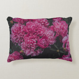 Almofada Decorativa Pink peonies, dark moody aesthetic