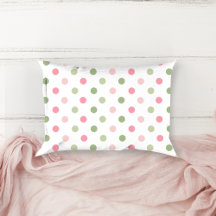 Pink & Sage Green Pastel Polka Dot