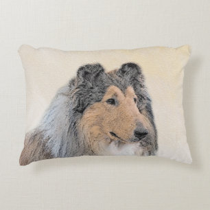 Almofada Decorativa Pintura Collie (Rough) - Arte Cachorra Original