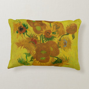 Almofada Decorativa Pintura de 15 Girassóis de Vincent Van Gogh