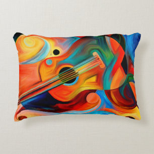 Almofada Decorativa pintura de abstrato sobre música e ritual