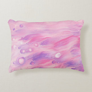 ALMOFADA DECORATIVA PINTURA DE ABSTRATO VERDE E BRANCA