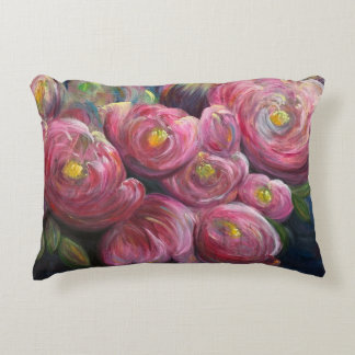 Almofada Decorativa Pintura de flor de exuberância rosa