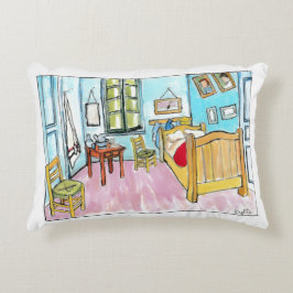Almofada Decorativa Pintura em tributo ao Quarto de Van Gogh por mim.